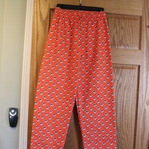 Bad Hamster - Hamster Print Soft Fleece Sweatpants Orange - Size Large - NWT